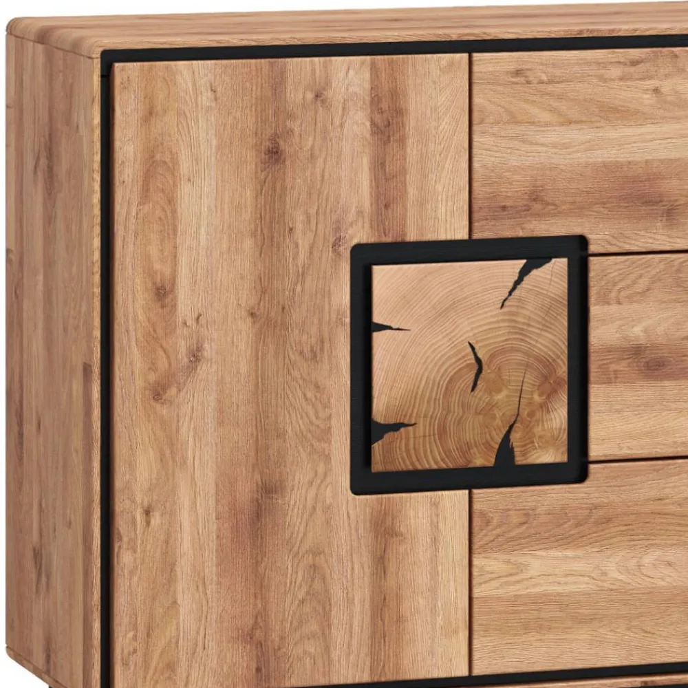 Wohnen Sideboards<Sideboard in Wildeiche mit Schwarz - Shipper