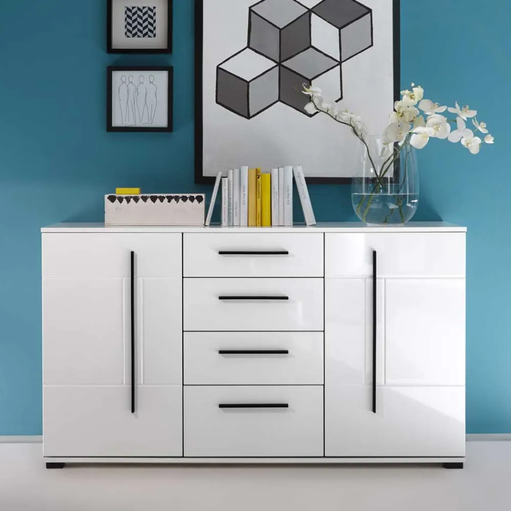 Wohnen Sideboards<Sideboard Jetongos in Weiß Hochglanz