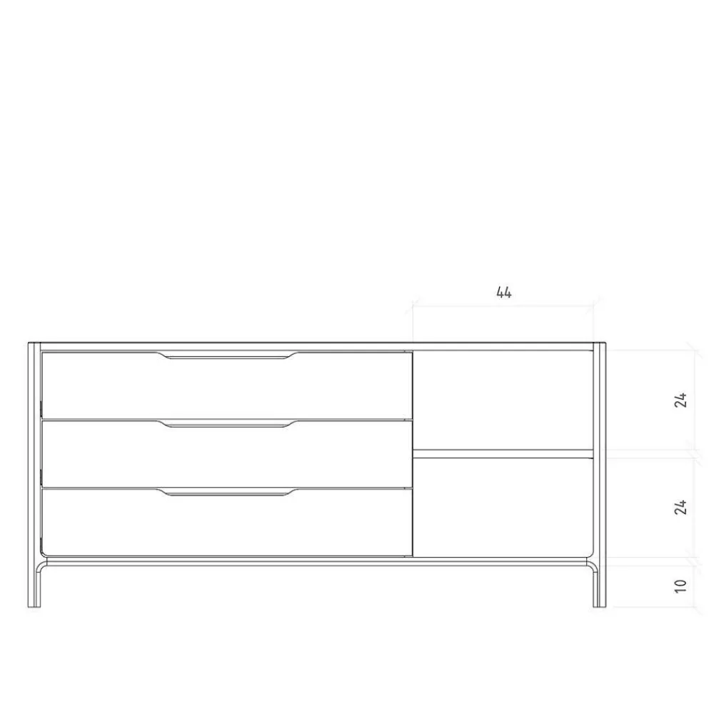 Wohnen Tv & Hifi-Möbel|Lowboards<Sideboard mit Schubladen und Fächern - Lana
