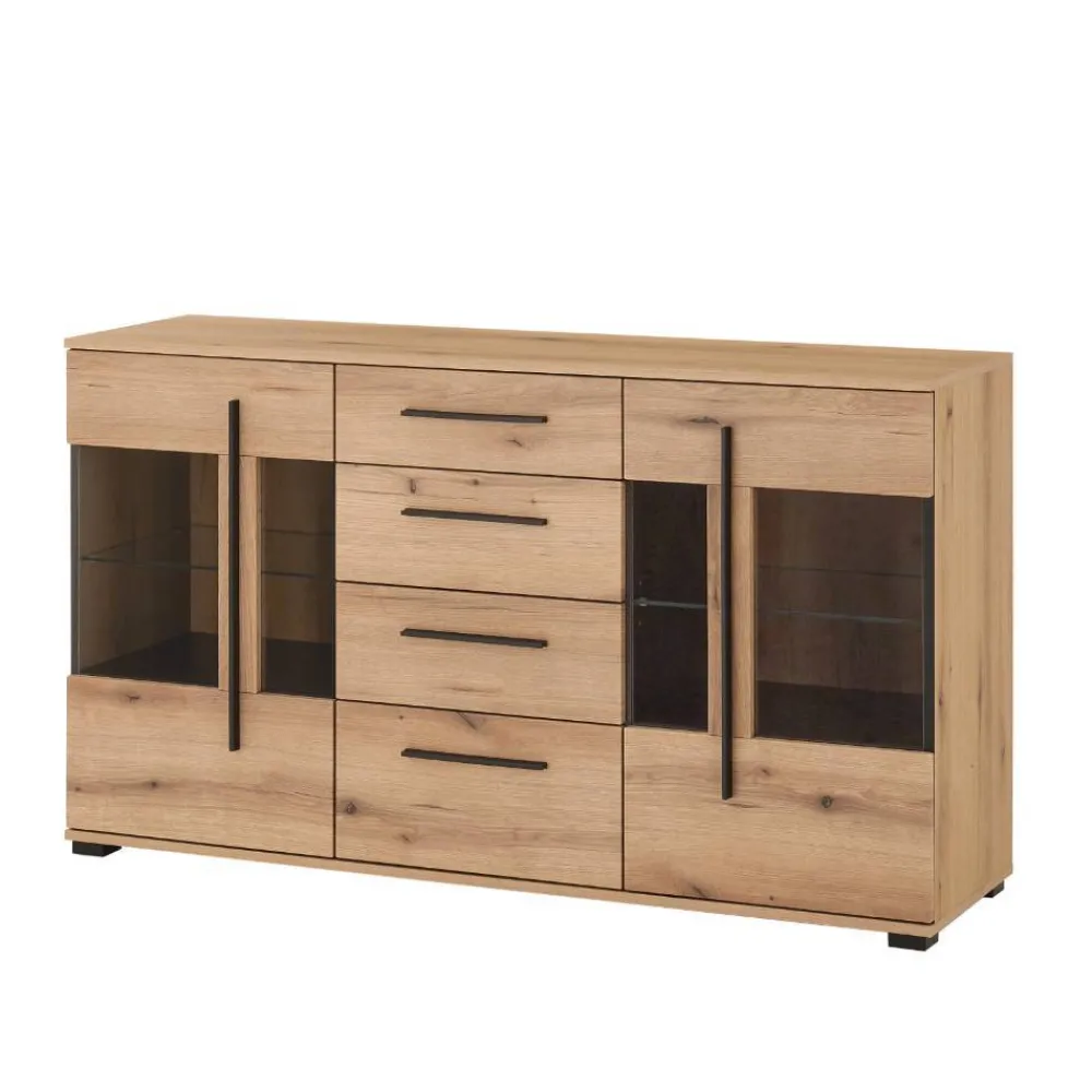 Wohnen Sideboards<Sideboard Vitrine in Eiche Dekor - Brocus