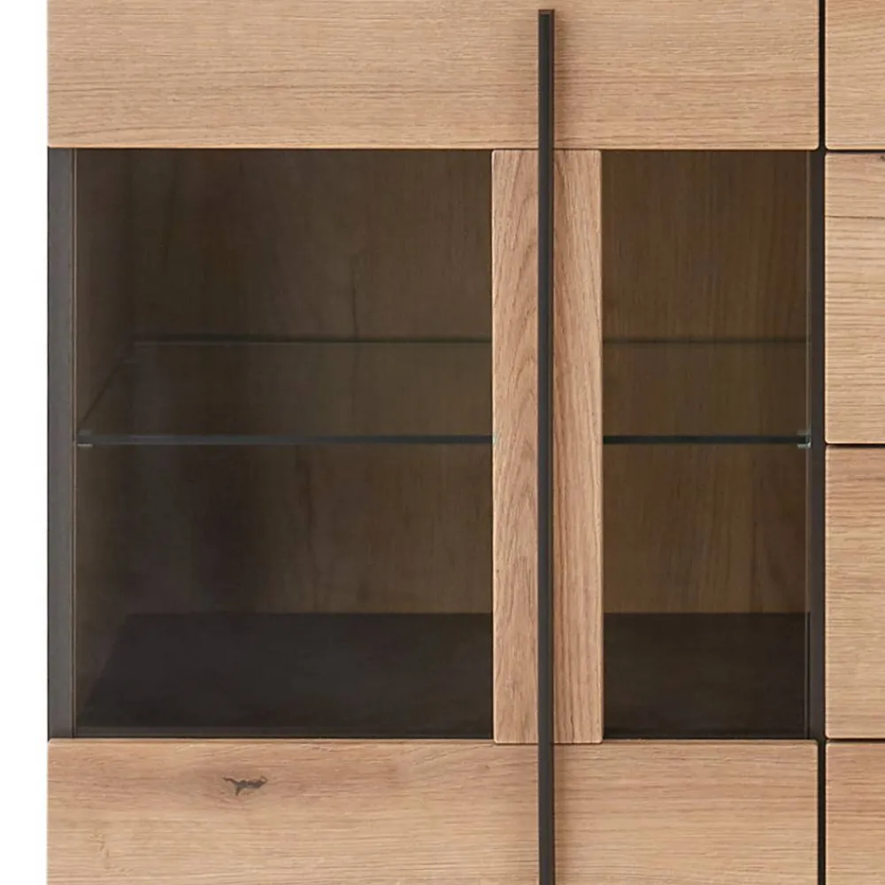 Wohnen Sideboards<Sideboard Vitrine in Eiche Dekor - Brocus