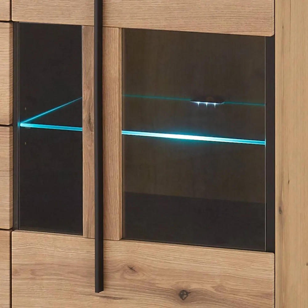 Wohnen Sideboards<Sideboard Vitrine in Eiche Dekor - Brocus