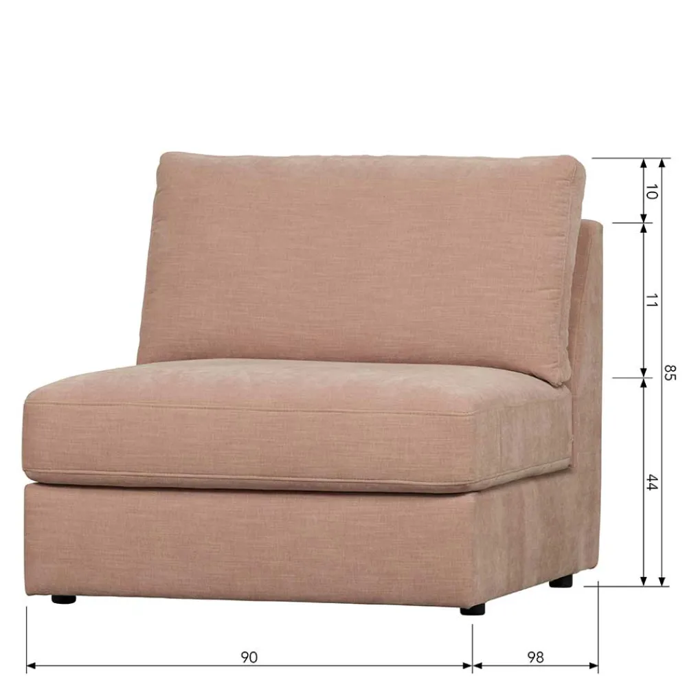 Wohnen Sofas<1-Sitzer Mittelelement Sofamodul in Rosa - Iliana