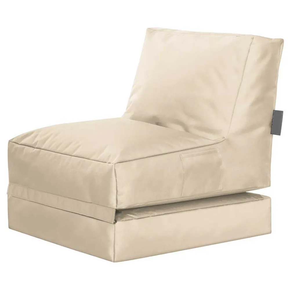 Wohnen Sessel<Sitzsack Sessel ausklappbar in Beige - Zynla