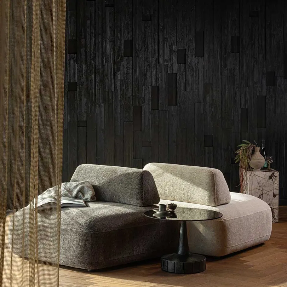 Wohnen Sessel<Skandi Designsessel in Beige Strukturstoff - Samuele