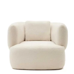 Wohnen Sessel<Skandi Designsessel in Offwhite Boucle - Limburg