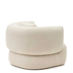 Wohnen Sessel<Skandi Designsessel in Offwhite Boucle - Limburg