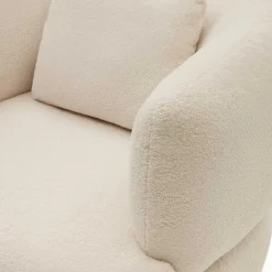 Wohnen Sessel<Skandi Designsessel in Offwhite Boucle - Limburg
