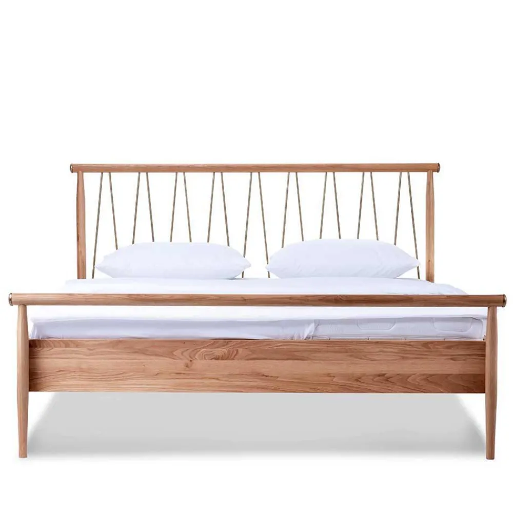 Wohnen Betten<Skandi Doppelbett aus Wildeiche Honig - Reymons