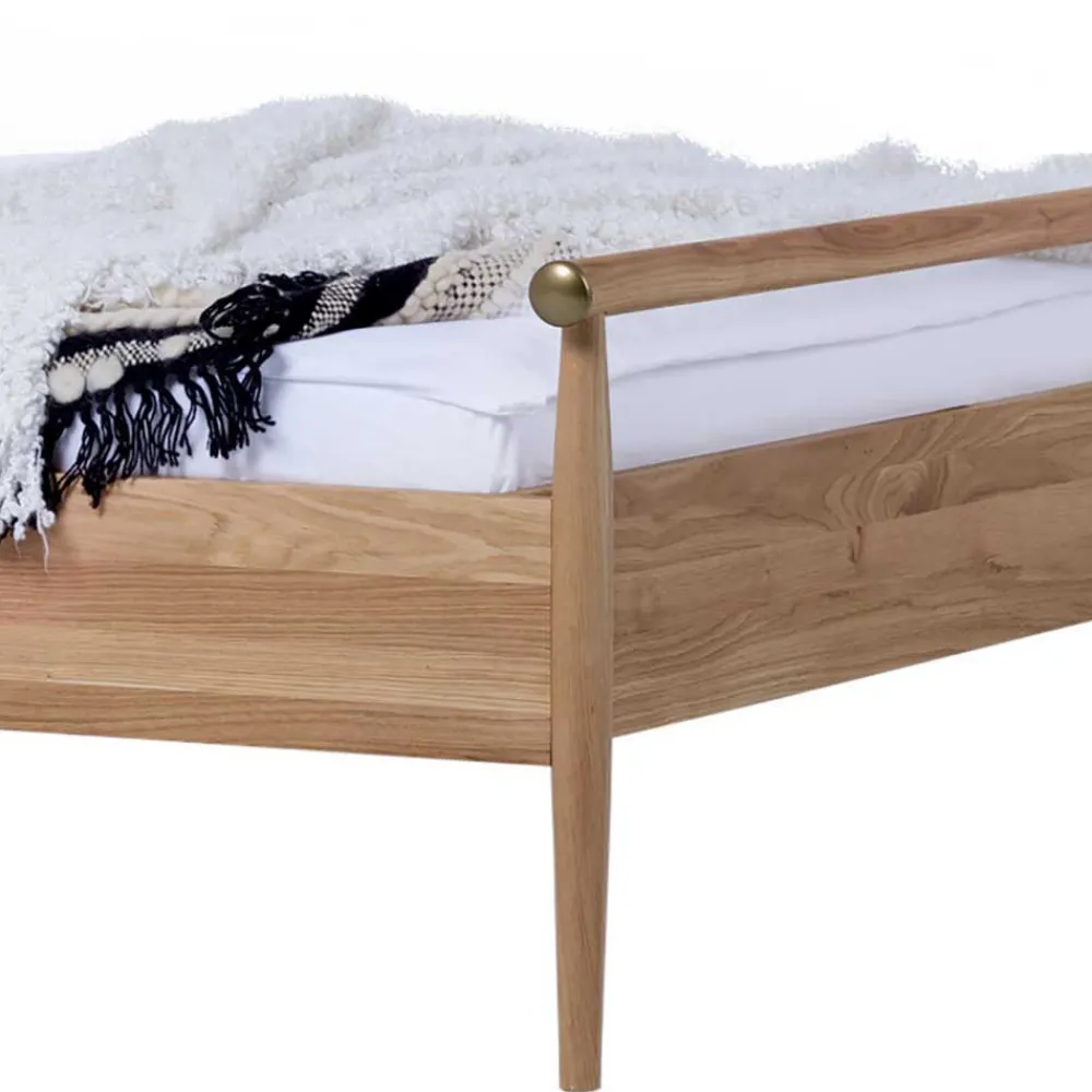 Wohnen Betten<Skandi Doppelbett aus Wildeiche Honig - Reymons