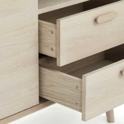 Wohnen Highboards<Skandi Highboard in Eiche Weiß - Lametla