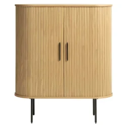 Wohnen Highboards<Skandi Highboard oval mit Schiebetüren - Teorina