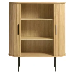 Wohnen Highboards<Skandi Highboard oval mit Schiebetüren - Teorina