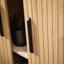 Wohnen Highboards<Skandi Highboard oval mit Schiebetüren - Teorina