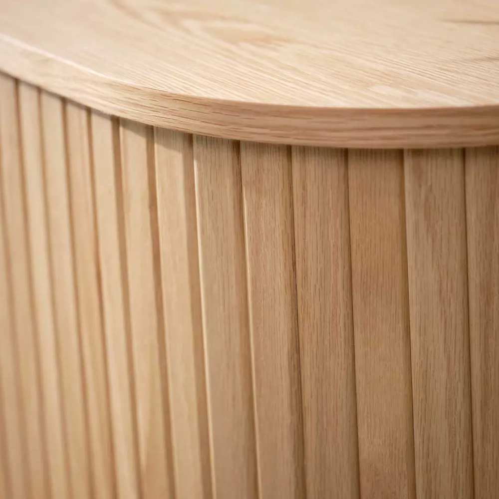 Wohnen Highboards<Skandi Highboard oval mit Schiebetüren - Teorina