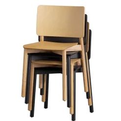Wohnen Stühle<Skandi Holzstühle in Natur lackiert - Furcia (2er Set)