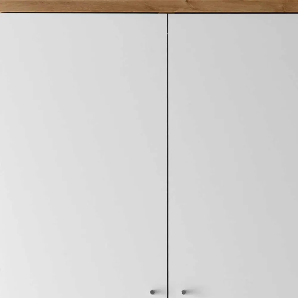 Wohnen Kleiderschränke<Skandi Kleiderschrank in Weiß & Eiche - Cablos