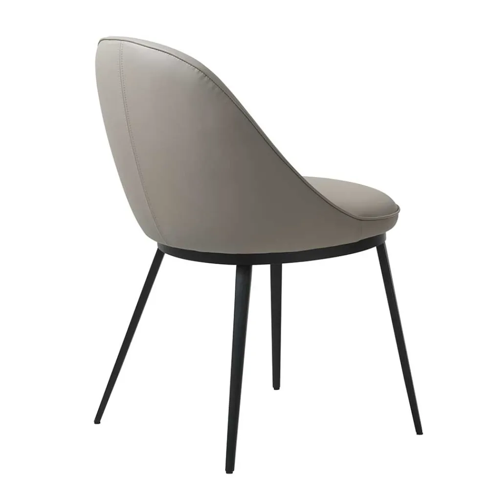 Wohnen Stühle<Skandi Kunstlederstuhl in Taupe & Schwarz - Johns