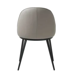 Wohnen Stühle<Skandi Kunstlederstuhl in Taupe & Schwarz - Johns