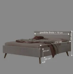 Wohnen Betten<Skandi Polsterbett in Creme Boucle - Jandaria