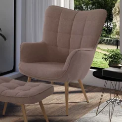 Wohnen Sessel<Skandi Polstersessel in Beige - Trees