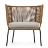 Wohnen Sessel<Skandi Sessel aus Geflecht Kordel in Beige - Suvacol (2er Set)