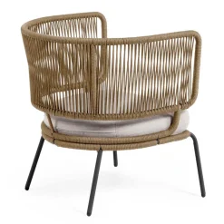 Wohnen Sessel<Skandi Sessel aus Geflecht Kordel in Beige - Suvacol (2er Set)