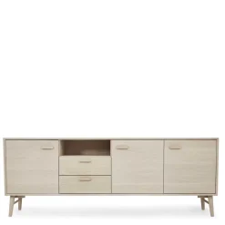 Wohnen Tv & Hifi-Möbel|Lowboards<Skandi Sideboard in Eiche Weiß - Lametla