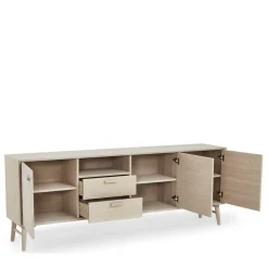 Wohnen Tv & Hifi-Möbel|Lowboards<Skandi Sideboard in Eiche Weiß - Lametla