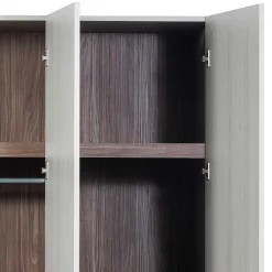 Wohnen Kleiderschränke|Schränke<Skandi 3-türiger Schlafzimmerschrank in Grau - Rochella