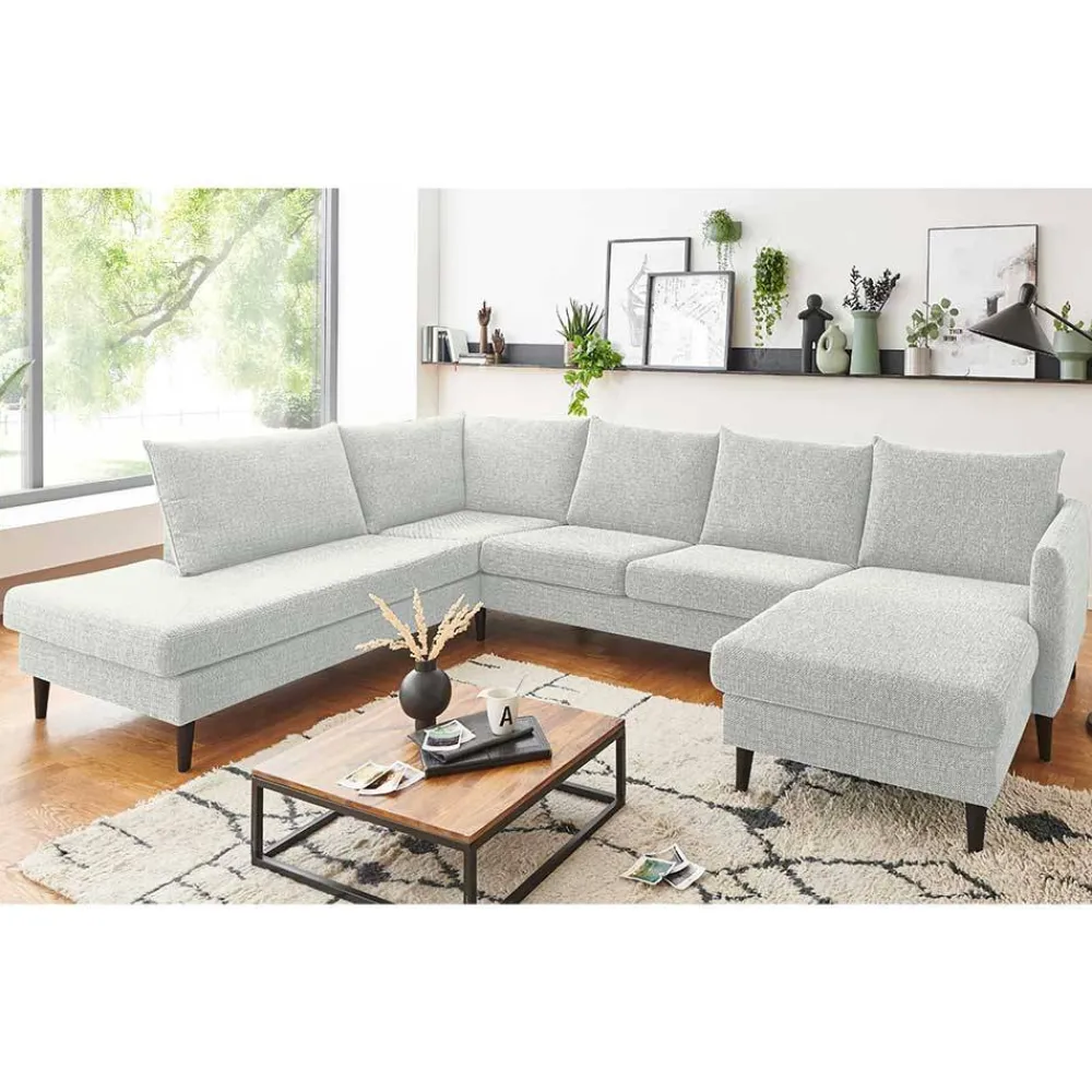 Wohnen Sofas<Skandi Wohnlandschaft in U-Form - offwhite - Udessa