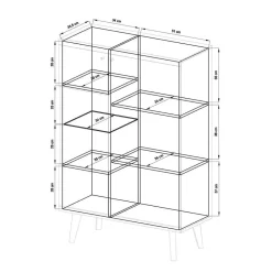 Wohnen Wohnwände<Skandi Wohnzimmermöbel im Set - Cablos III (dreiteilig)