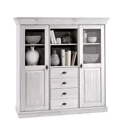 Wohnen Highboards<Skandinavisches Highboard Satumare in Weiß