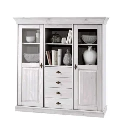 Wohnen Highboards<Skandinavisches Highboard Satumare in Weiß