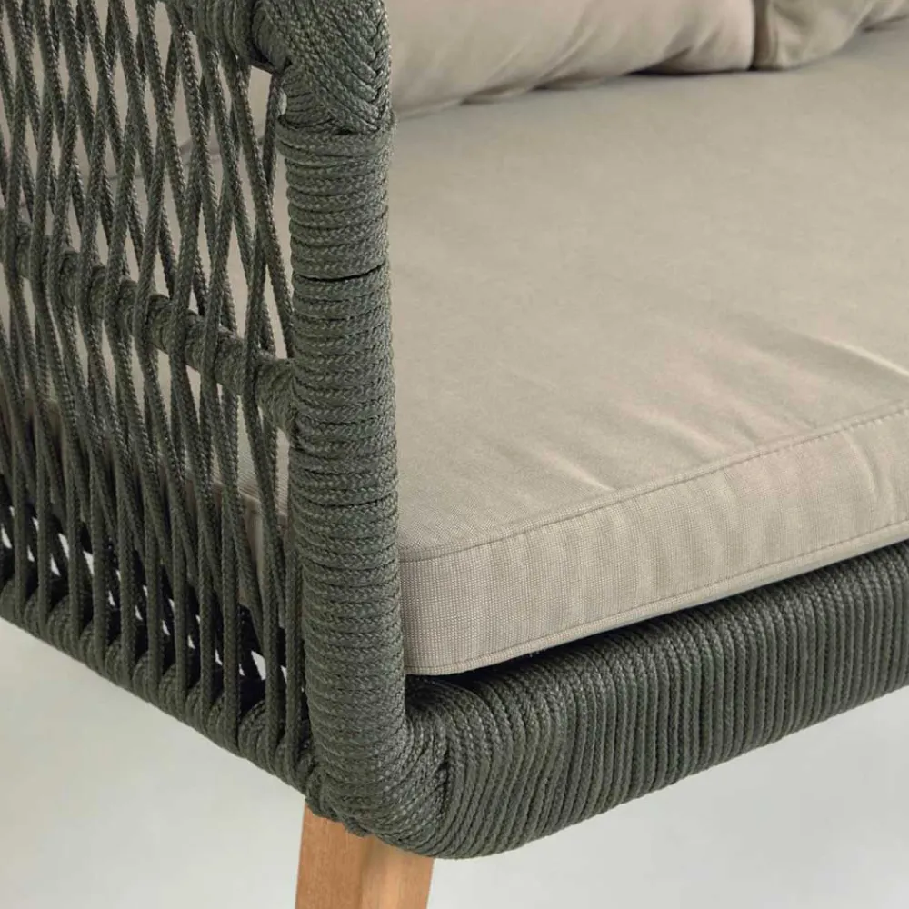Wohnen Sitzgruppe<Sofa & Sessel aus Kordel-Geflecht - Lagoas (dreiteilig)