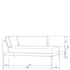 Wohnen Sofas<Sofa aus Modulen in Taupe Stoff - Birte