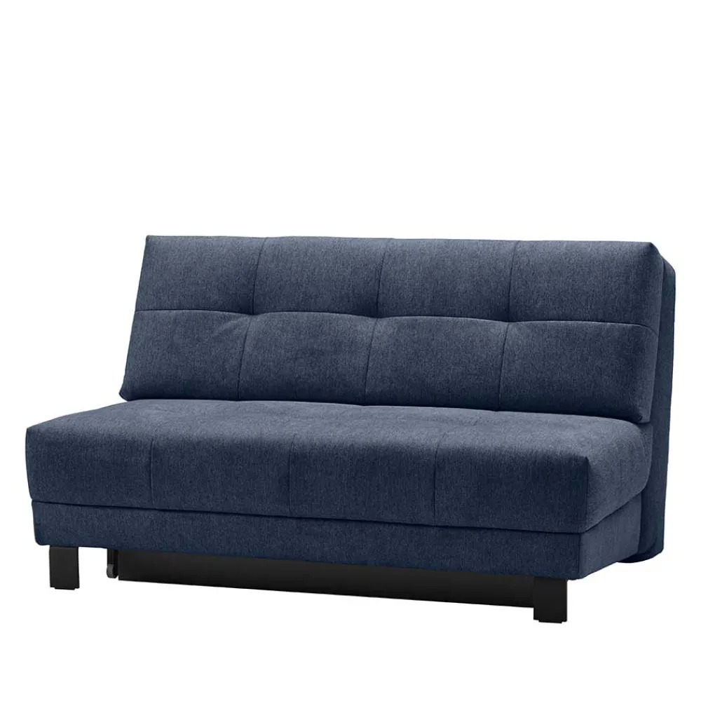 Wohnen Betten|Sofas<Sofa mit Bettfunktion in Blau Webstoff - Sulara
