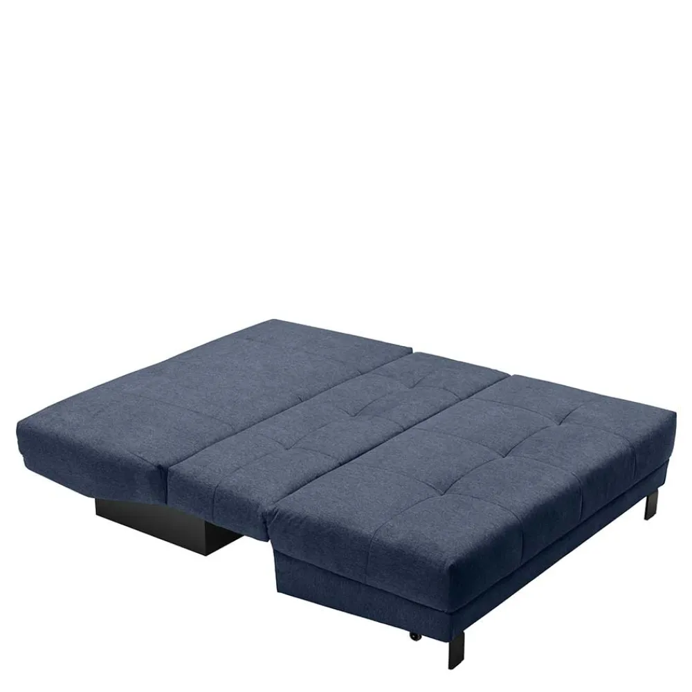 Wohnen Betten|Sofas<Sofa mit Bettfunktion in Blau Webstoff - Sulara