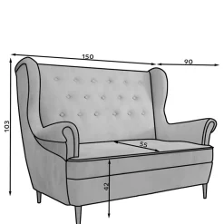 Wohnen Sofas<Sofa mit Ohren und Knopfheftungen - Save