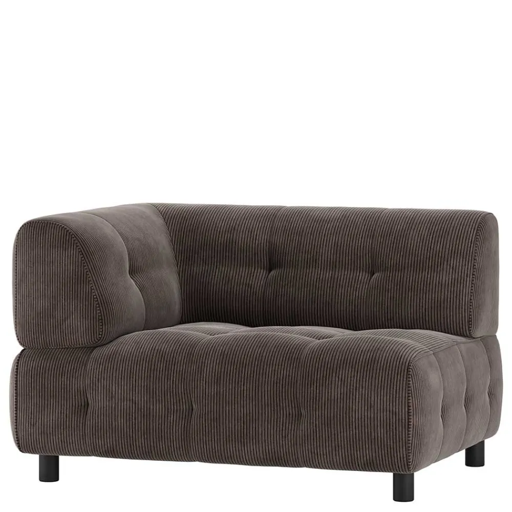 Wohnen Sofas<Sofamodul Ecke als Einsitzer in Graubraun Cord - Vita
