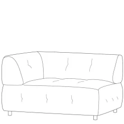 Wohnen Sofas<Sofamodul Eckteil links in Graubraun - Vojeco