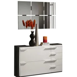 Wohnen Garderoben<Spiegel Set & Schuhschrank - Alexandra (zweiteilig)