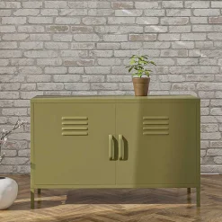 Wohnen Lowboards<Spind Design Metallkommode in Oliv Grün - Austral