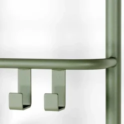 Wohnen Garderoben<Stahl Garderobe in Graugrün mit Schuhablage - Vientors