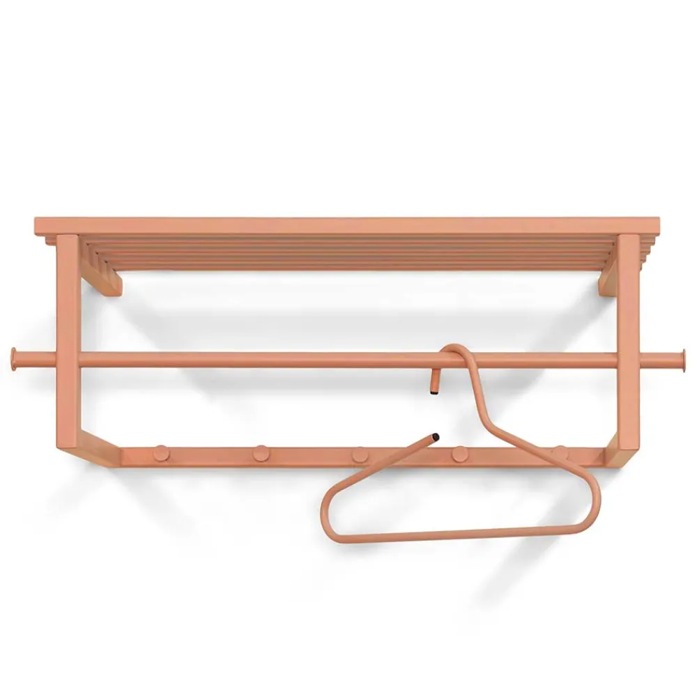 Wohnen Garderoben<Stahl Garderobe in Terracotta pulverbeschichtet - Simonas