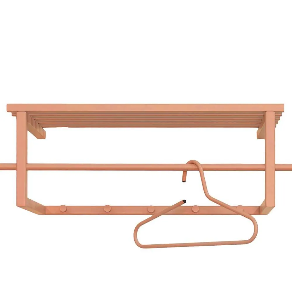 Wohnen Garderoben<Stahl Garderobe in Terracotta pulverbeschichtet - Simonas