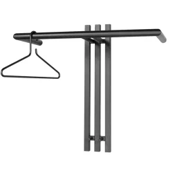 Wohnen Garderoben<Stahl T-Design Wandgarderobe in Schwarz - Brittania