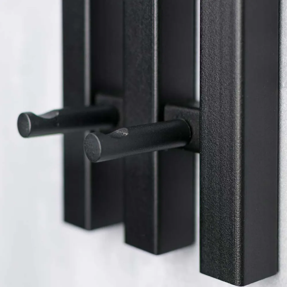 Wohnen Garderoben<Stahl T-Design Wandgarderobe in Schwarz - Brittania
