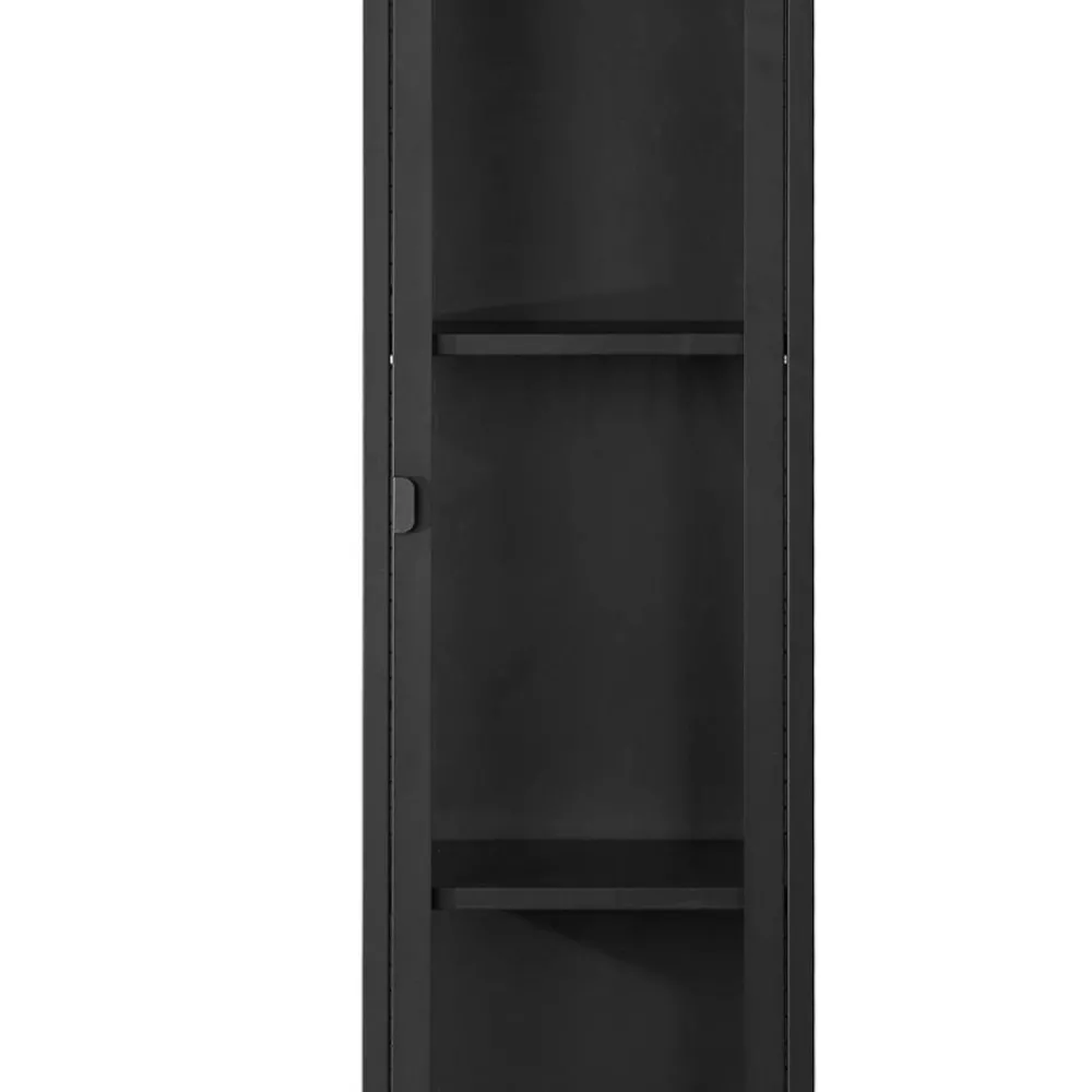 Wohnen Vitrinen<Stahl-Vitrine in Schwarz - Rodicca