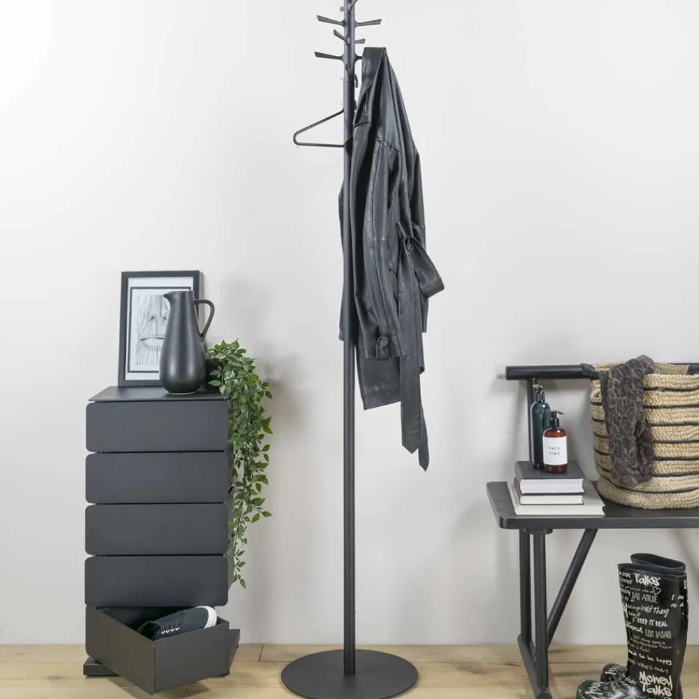 Wohnen Garderoben<Standgarderobe Garderobenständer aus Stahl - Paola